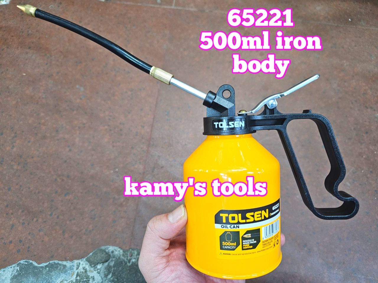 65221 Bình xịt dầu nhớt bình bơm nhớt 500ml Tolsen thân sắt