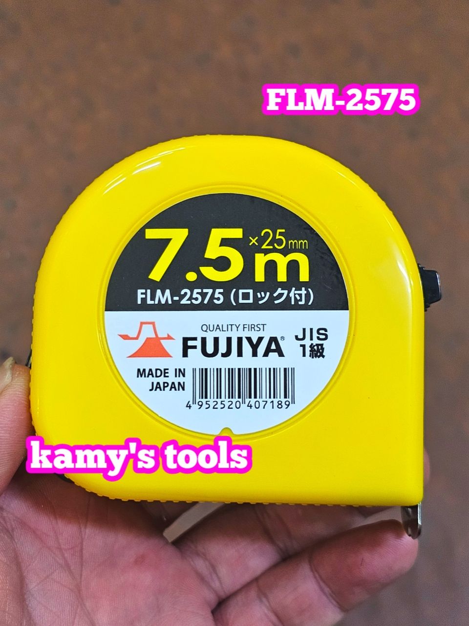 FLM-2575 Thước cuộn 7.5m (7.5 mét) bản 25mm Fujiya cao cấp, thước kéo 7.5m