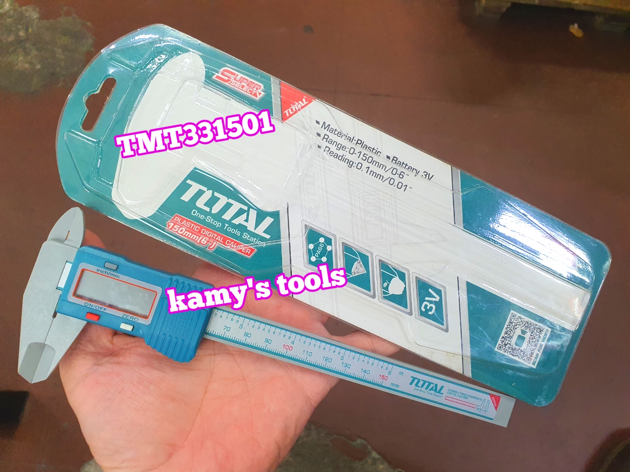 Thước kẹp điện tử nhựa Total dài 150mm model TMT331501