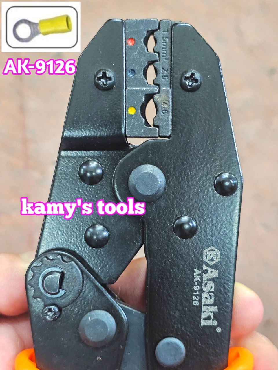 AK-9126 Kìm bấm cos chỉa bọc nhựa Asaki dài 9 inch 230mm 0.5-6mm2