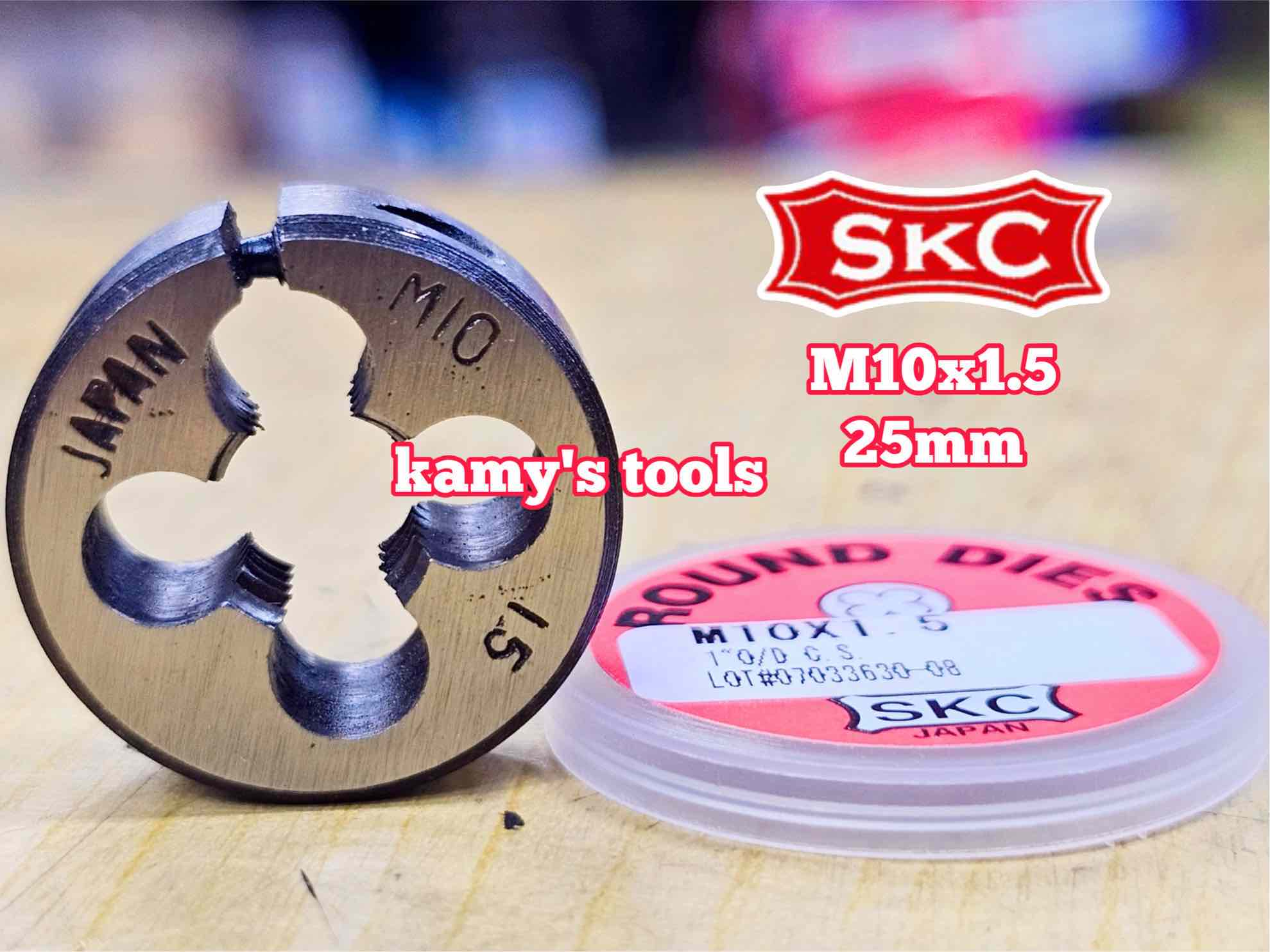 Bàn ren SKC M10x1.5 (10x1.5) đường kính 1 inch 25mm SKC-432510A