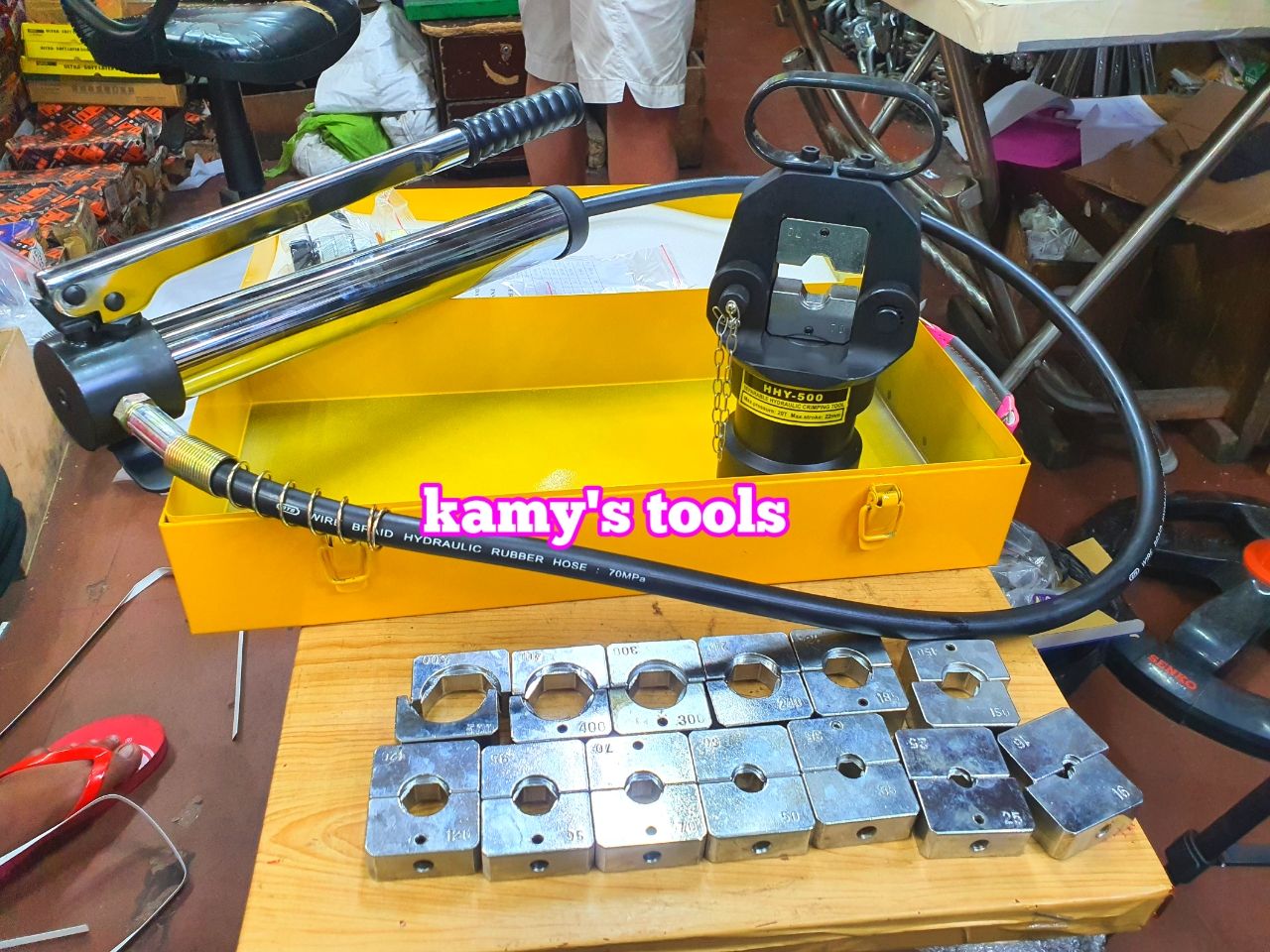 Đầu ép cos thủy lực HHY-500 16-500mm2 bao gồm bơm lực ép 20 tấn