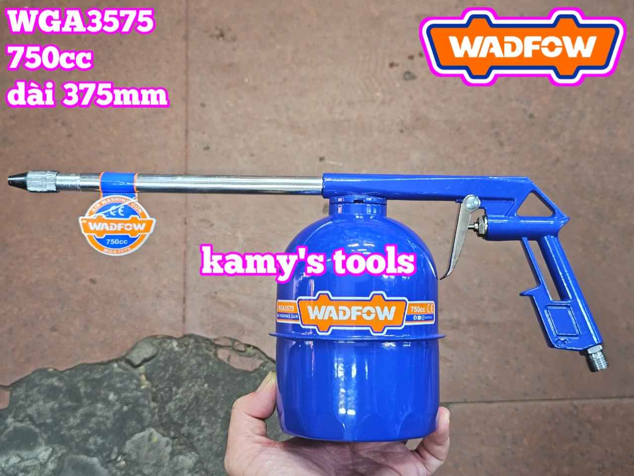 Dụng cụ bình châm nhớt xịt phun dầu bằng hơi khí nén 750cc Wadfow WGA3575