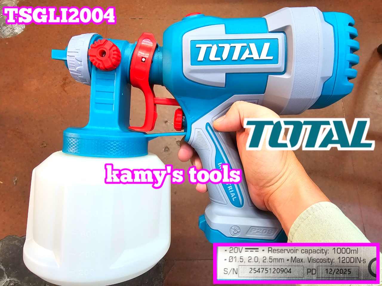 Dụng cụ phun sơn dùng pin 20V Total TSGLI2004