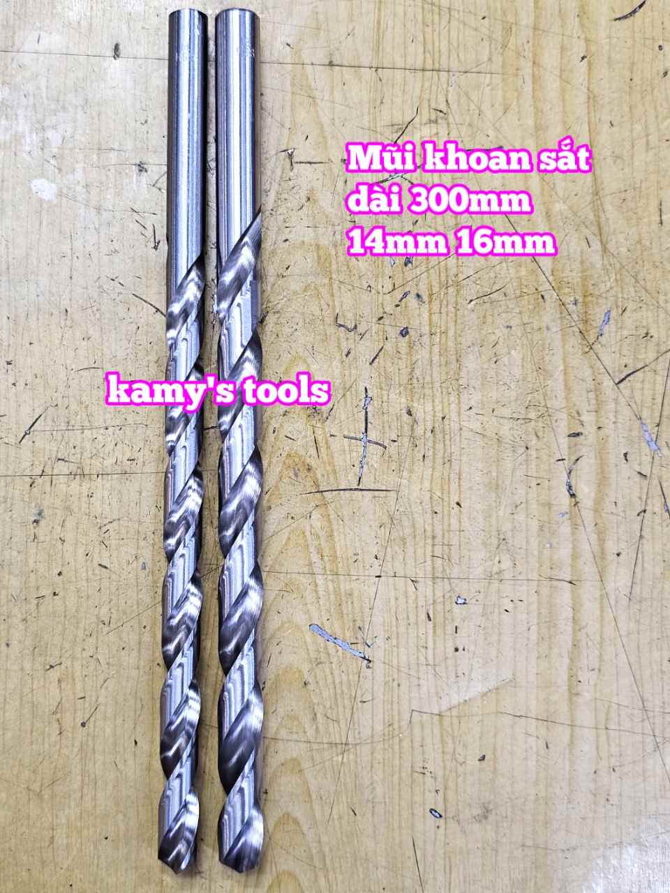 Mũi khoan sắt dài 300mm cỡ 14mm 16mm Wetools WT-233014 WT-233016