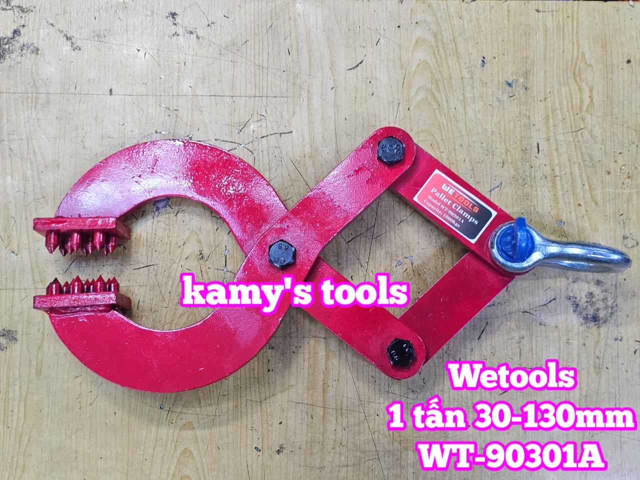 Kẹp kéo pallet 1 tấn mở ngàm 30-130mm Wetools WT-90301A