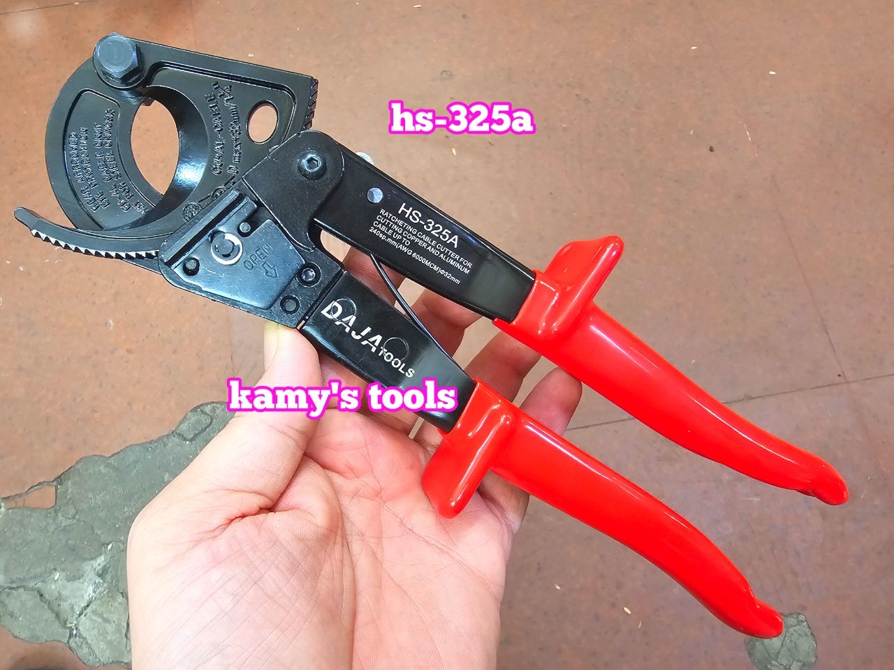 Kìm cắt cáp nhông DAJA HS-325A cắt đồng nhôm 240mm2 tương đương 32mm