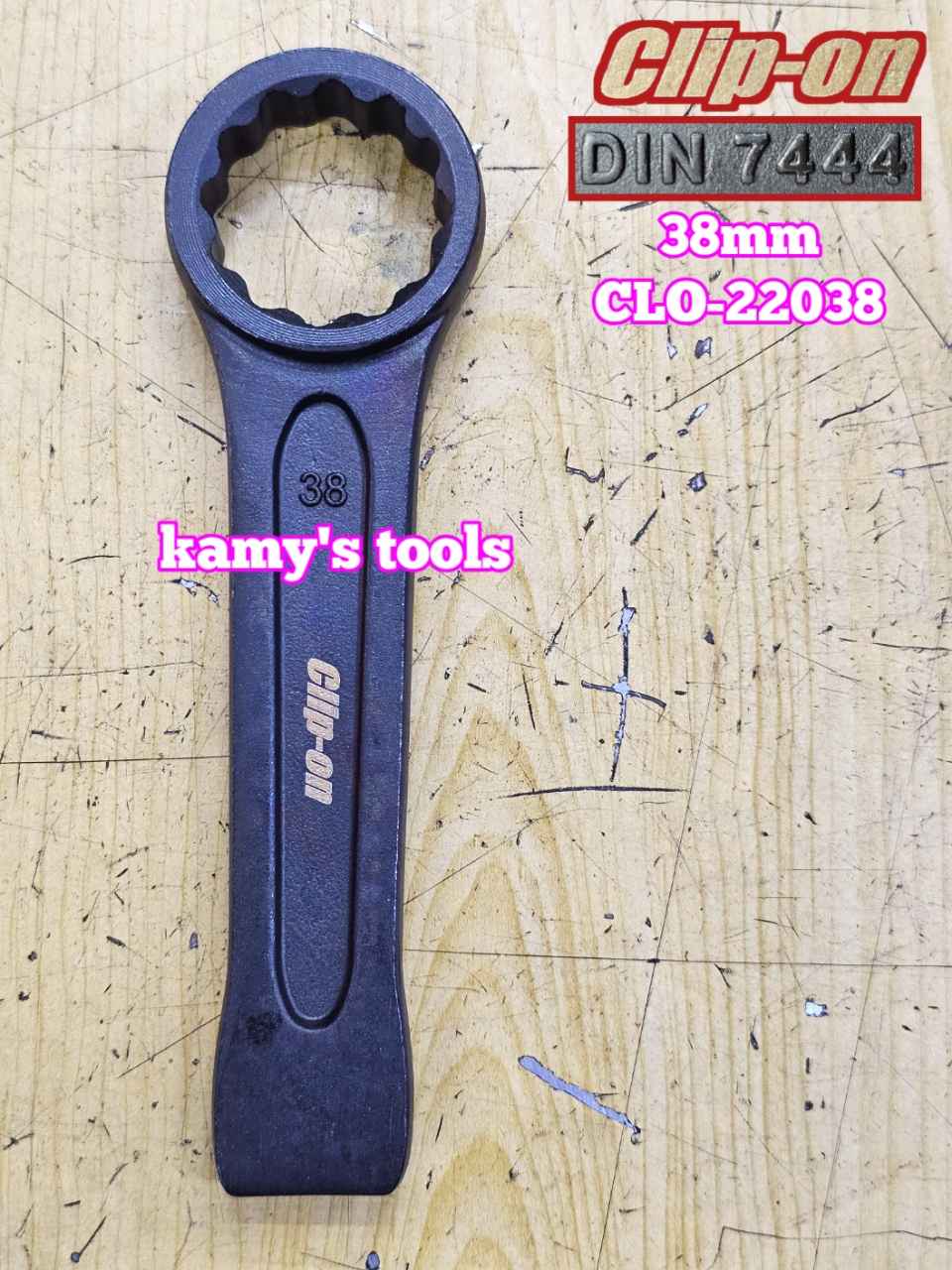 Cờ lê vòng đóng 38mm DIN7444 Clip-On CLO-22038