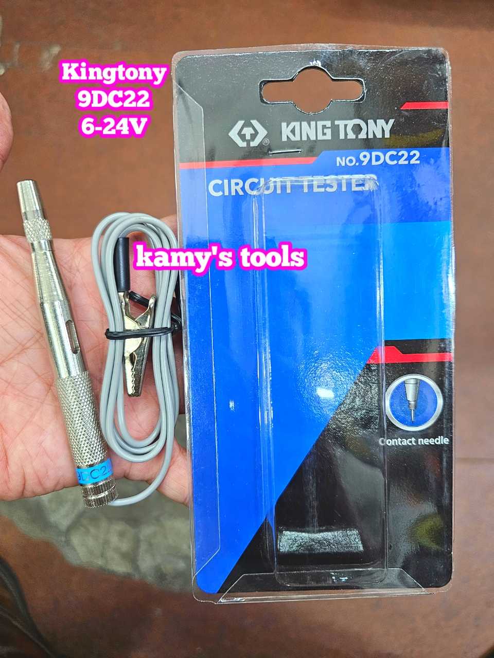 Bút thử điện bình xe máy ô tô 6-24V Kingtony 9DC22 9DC-22 dài 107mm