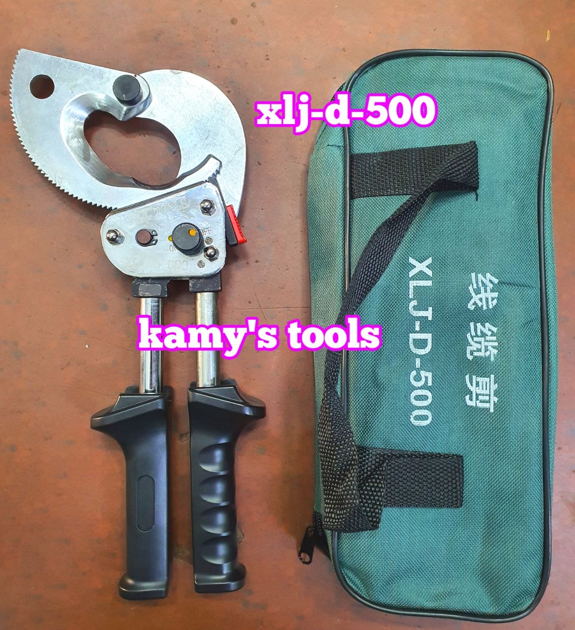 Kìm cắt cáp nhông XLJ-D-500 cắt đồng nhôm 500mm2 40mm cán kéo dài