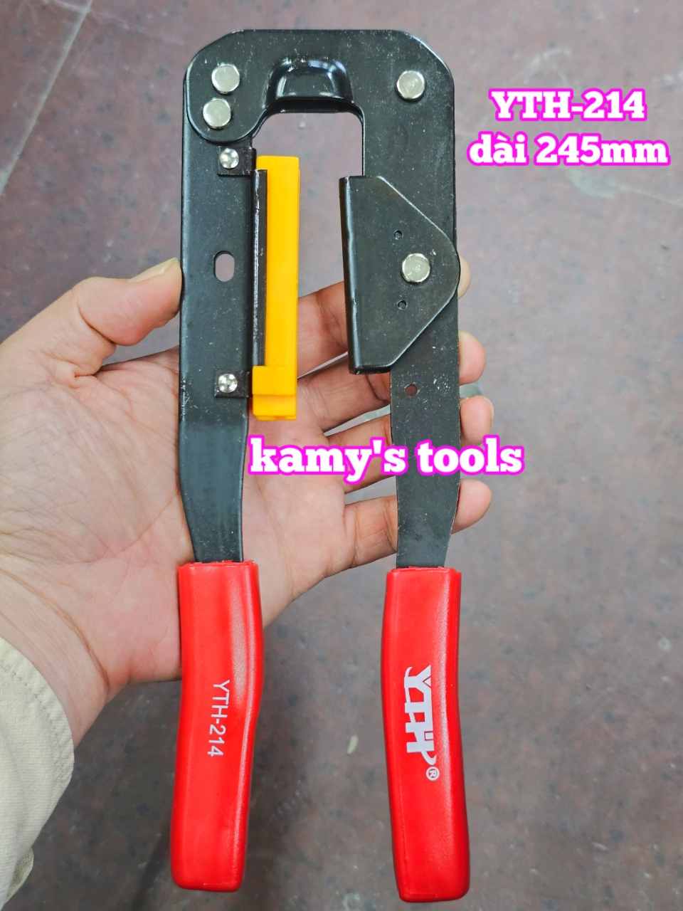 Kìm bấm cáp dây bẹ cáp đầu dẹt đầu nối IDC FC model YTH-214 dài 9.5 inch 245mm