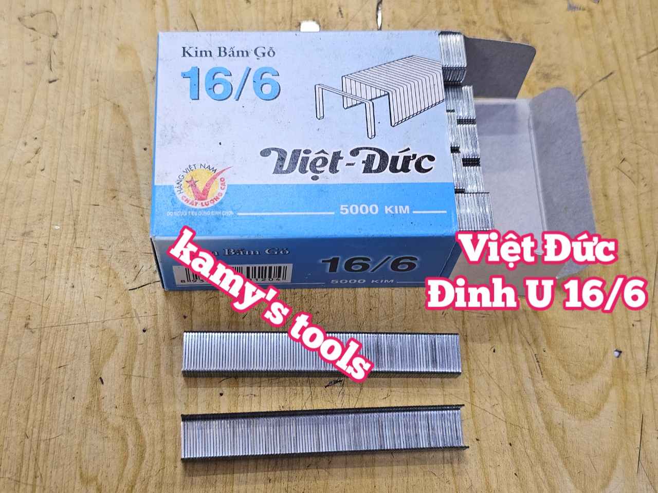 Đinh bấm ghim 16/6 Việt Đức hộp 5000 cái