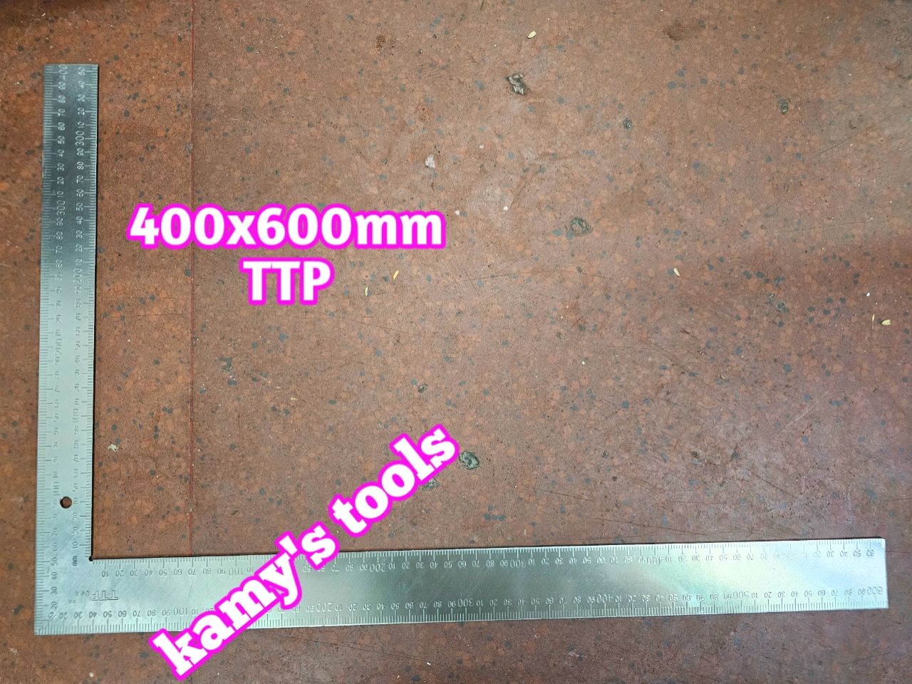 Thước ke vuông 400x600mm thép TTPusa 230-45-510, ê ke đo góc vuông