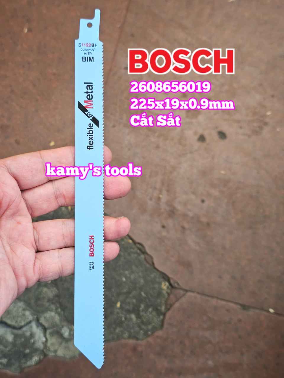 Lưỡi cưa kiếm cắt sắt Bosch S1122BF 2608656019 dài 9 inch 225x19x0.9mm