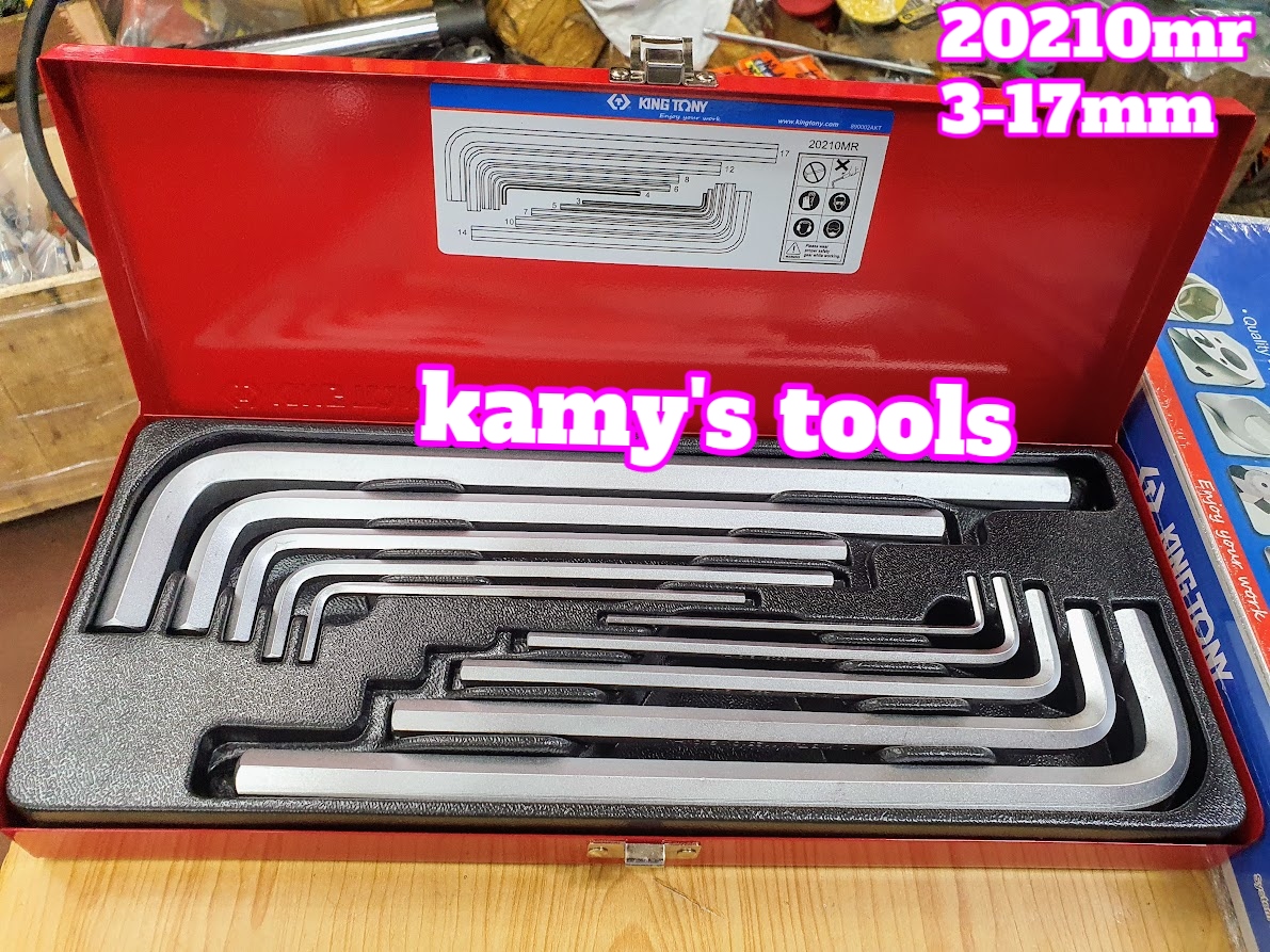 Bộ lục giác Kingtony 10 cây 3-17mm model 20210MR