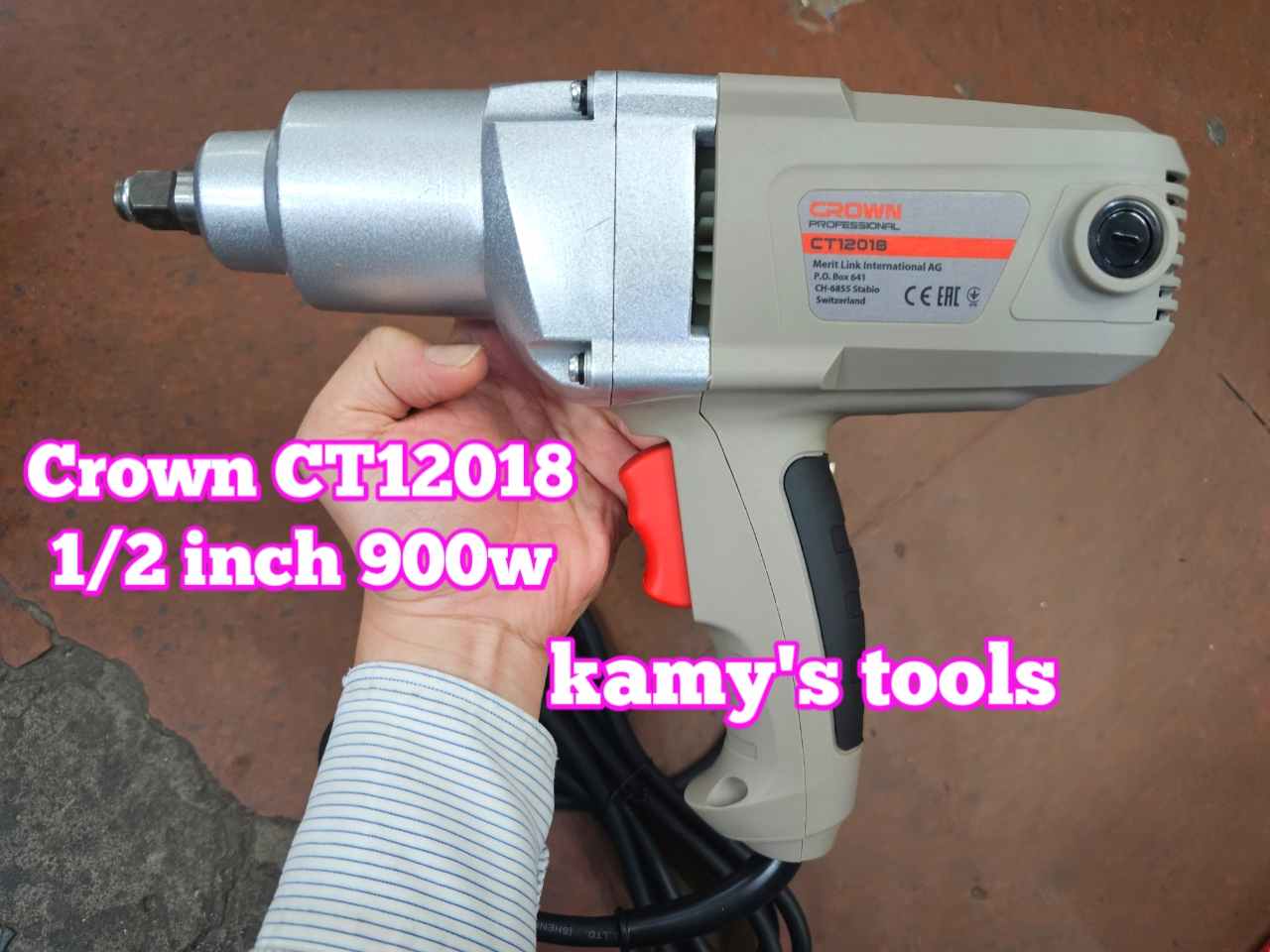 Máy siết bulong điện Crown 1/2 inch CT12018 900w 325Nm 2100 vòng/phút