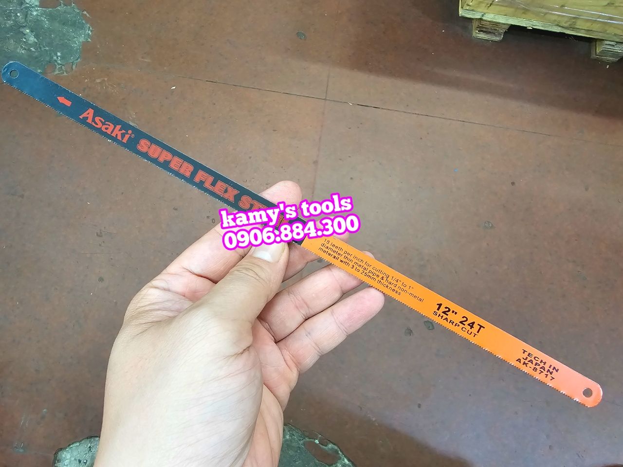 Lưỡi cưa sắt thép Asaki 12 inch 300mm 18 răng 24 răng AK-8716 AK-8717
