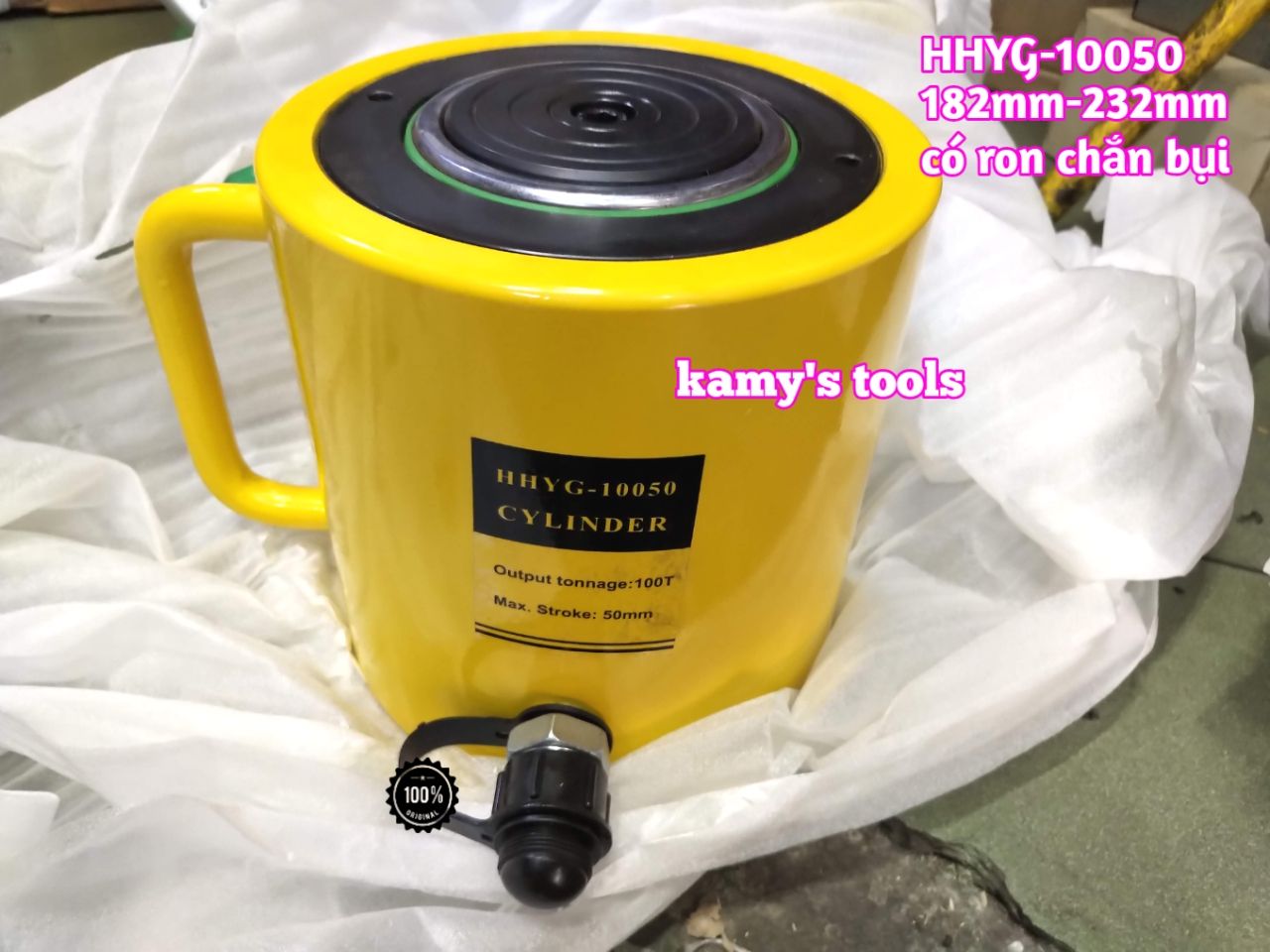 Kích thủy lực 100 tấn TLP hành trình 50mm HHYG-10050 182mm-232mm