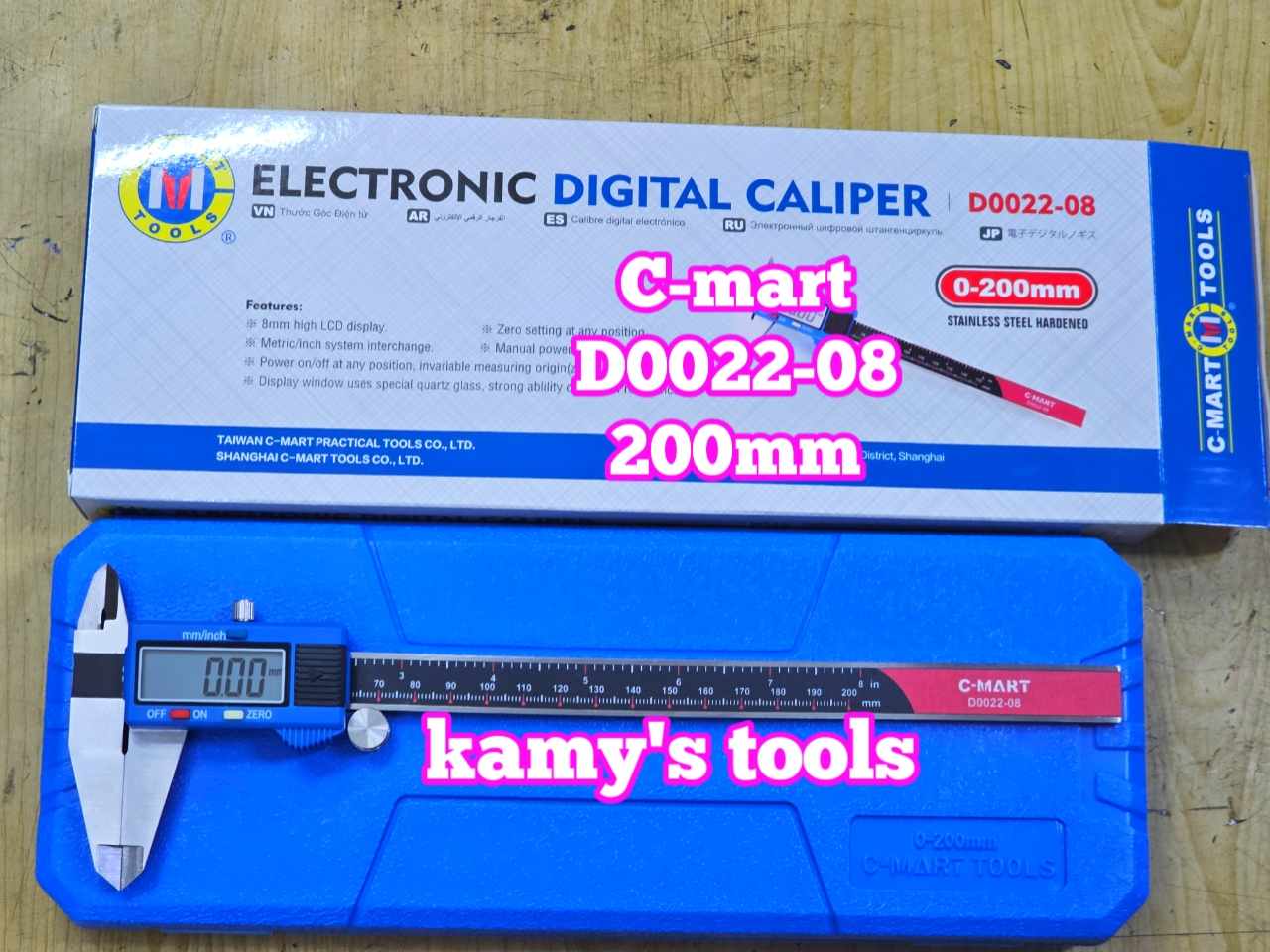 Thước cặp điện tử 200mm C-mart D0022-08, thước kẹp điện tử