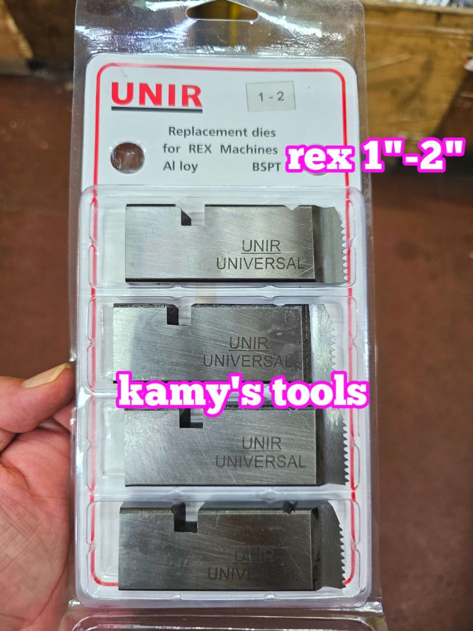 1-2 inch Dao tiện ren ống Rex hiệu Unir BSPT bản dao 27mm WTUR-0102