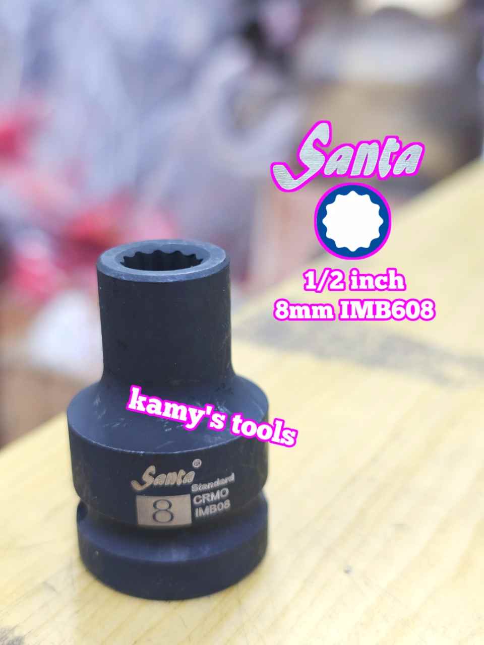 Đầu tuýp 1/2 inch 12 cạnh Santa 8mm 10mm 12mm 13mm 14mm IMB608 IMB610 IMB612 IMB613 IMB614