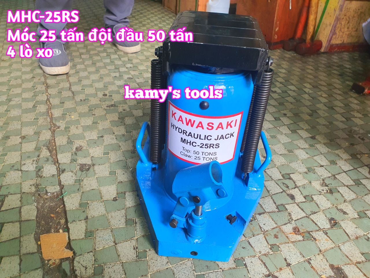 Kích con đội móc 25 tấn đội đầu 50 tấn kích móc MHC-25RS Kawasaki kích chân 25 tấn