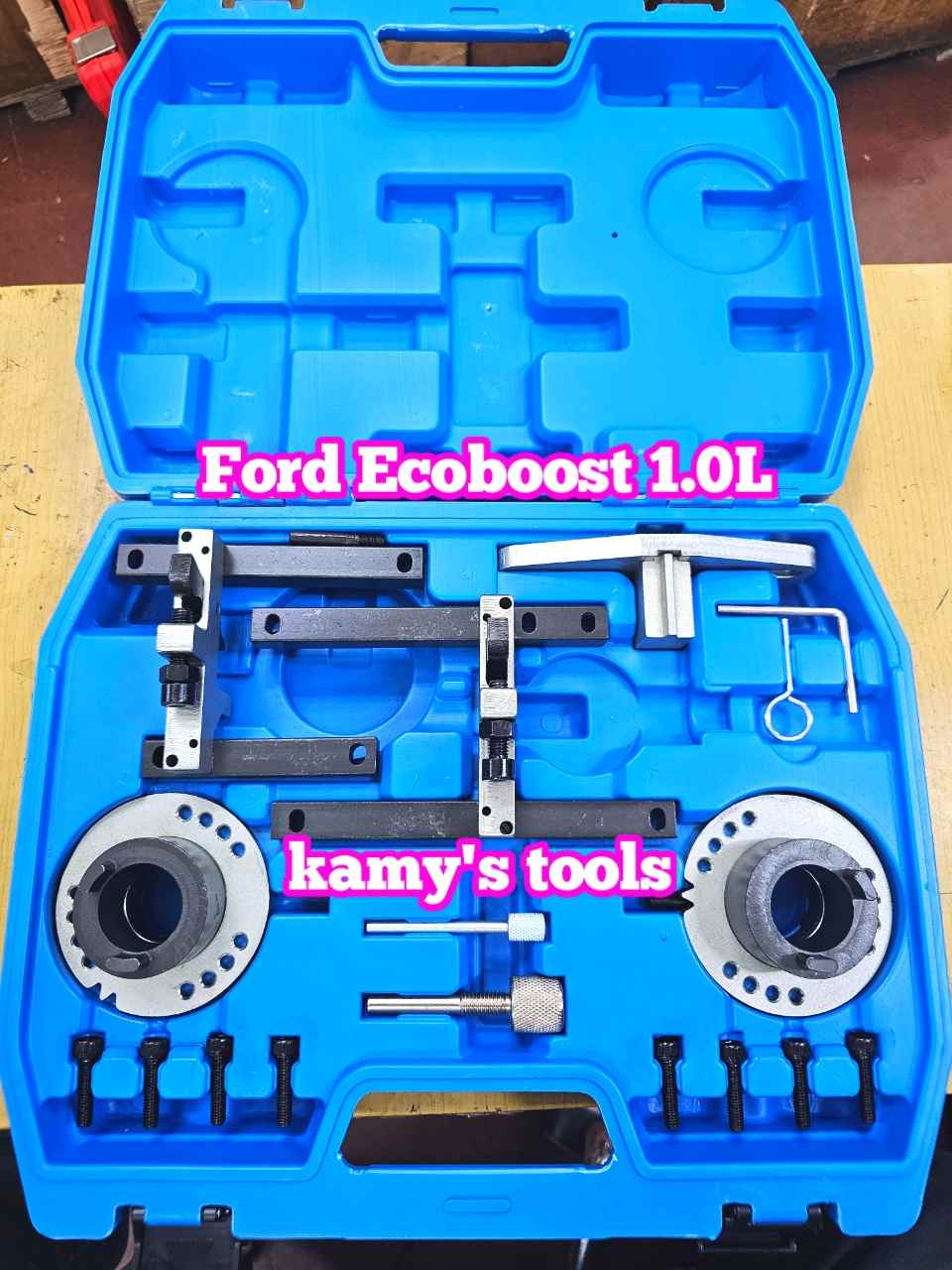 Bộ dụng cụ cân cam dưỡng đặt cam Ford Ecoboost 1.0L Wetools 17 chi tiết WTF1014