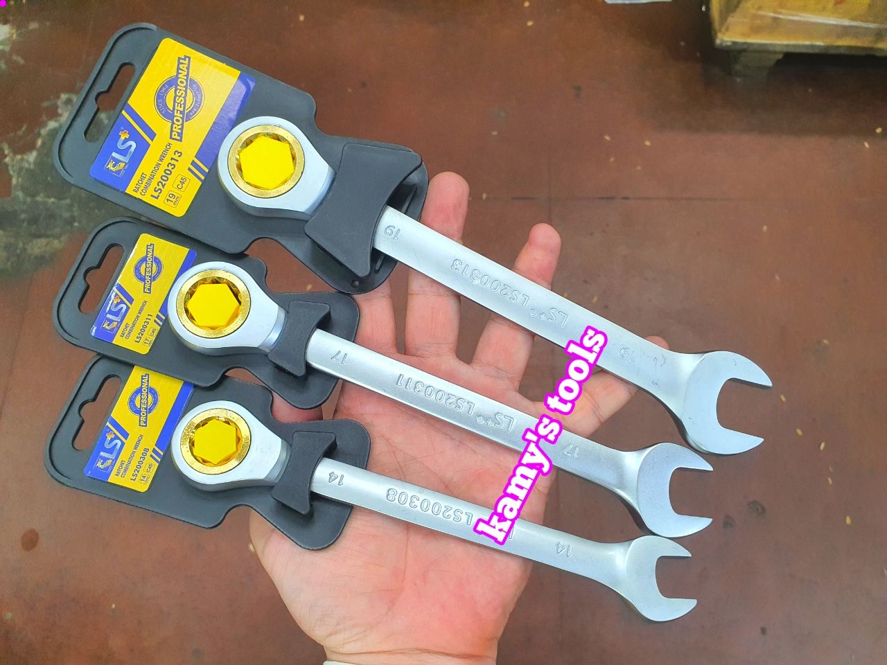 Cờ lê vòng miệng tự động LS+ 8mm 10mm 12mm 13mm 14mm 17mm 19mm 22mm 24mm