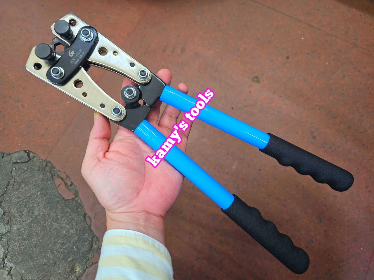 Kìm bấm cos cơ HX-50B 6mm2-50mm2 và hộp đầu cos 60 chi tiết