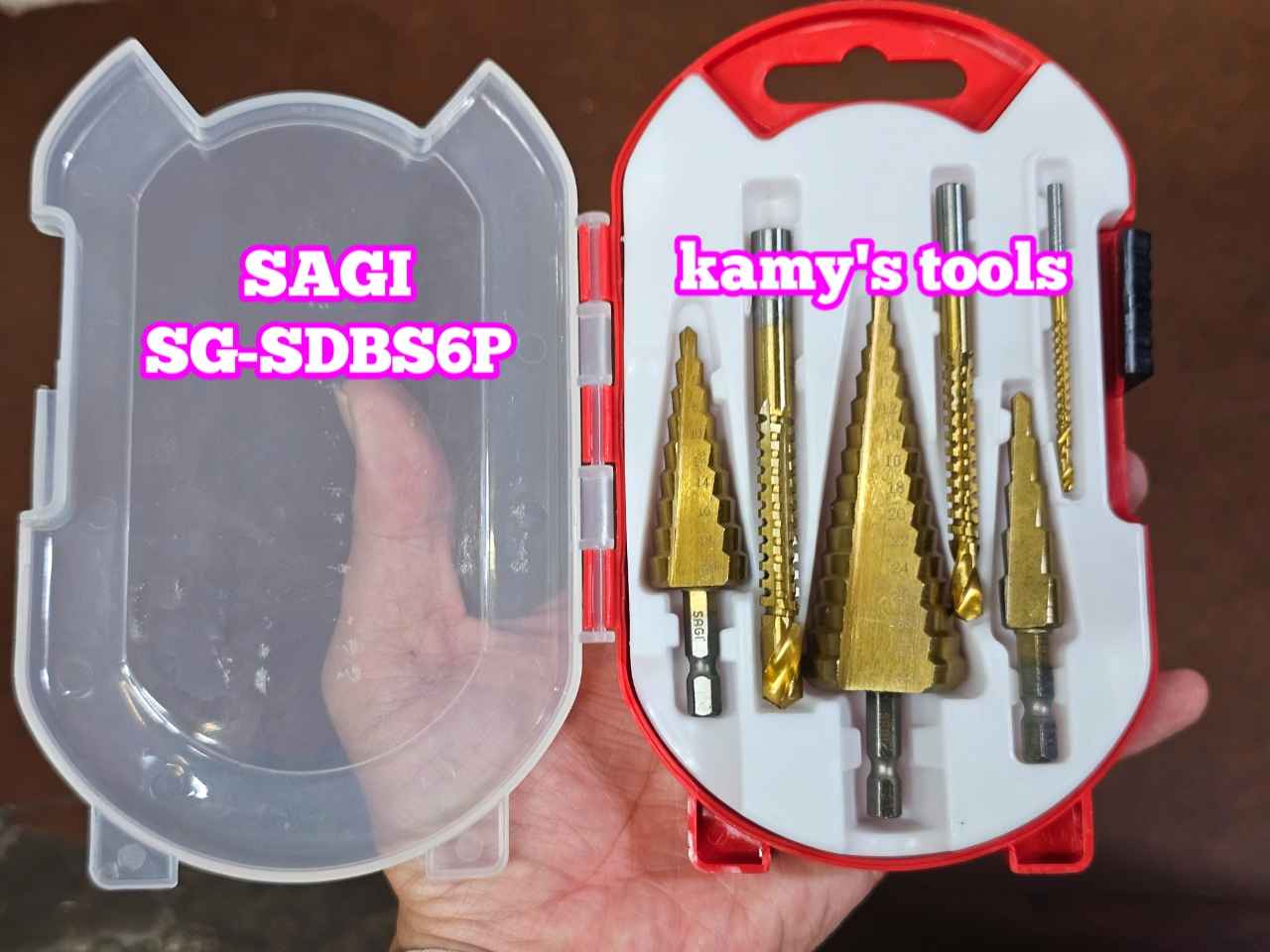 Mũi khoan tháp tầng đa năng chuôi lục giác 6 chi tiết Sagi SG-SDBS6P