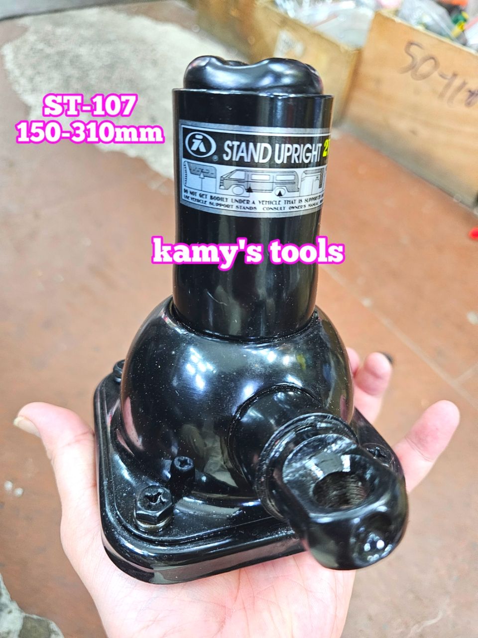 ST-107 Bộ kích quay tay 3 khúc con đội nâng gầm xe ô tô Toyota Innova, Fortuner, SUV, bán tải Stand Upright 150-310mm