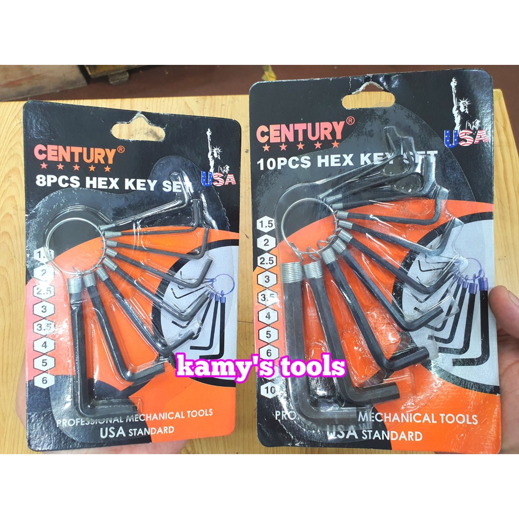 Bộ lục giác xòe mini century 8 cây và 10 cây chính hãng