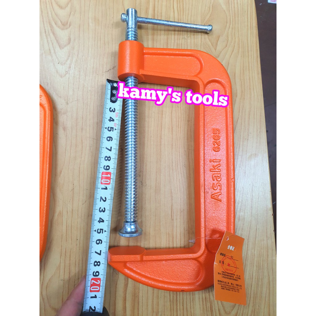 Cảo chữ C Asaki 3" Ak-6262 4" Ak-6263 5" Ak-6264 6" Ak-6265 bán lẻ tưng cái