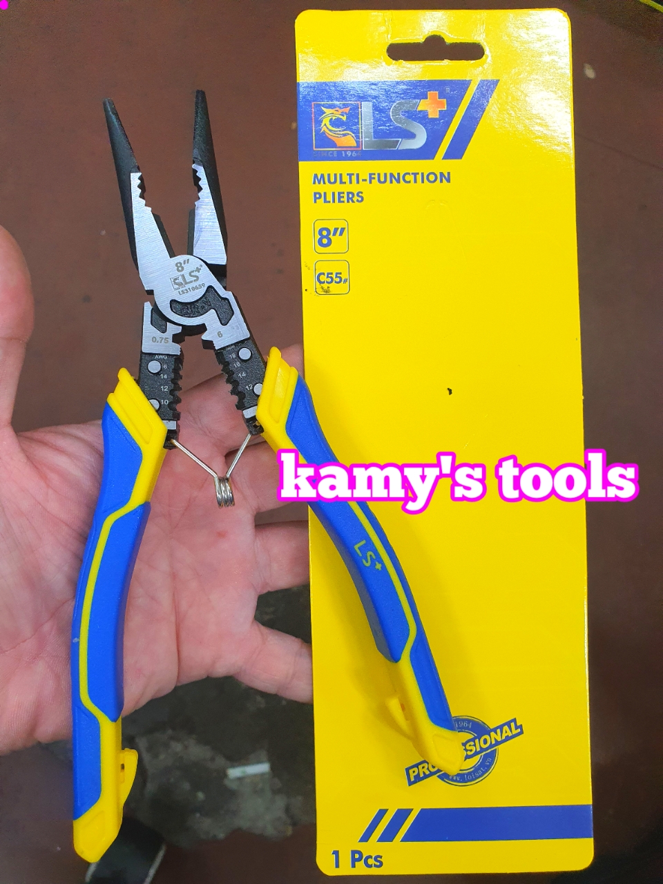 Kìm điện, kìm cắt, kìm nhọn đa năng bấm cos tuốt dây điện dài 8 inch LS+ model LS310659, LS310658, LS310660