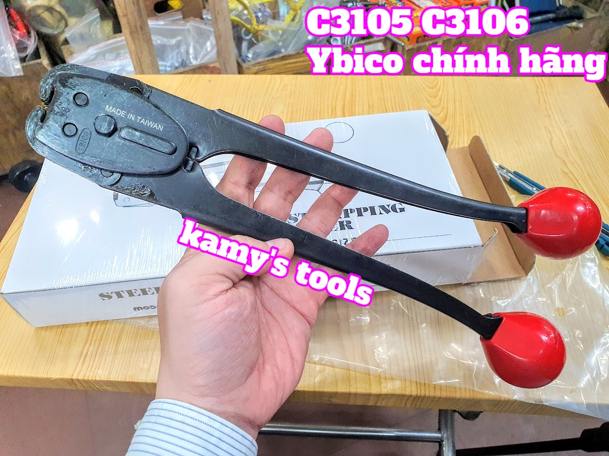 Dụng cụ kìm bấm kẹp bọ đai thép 5/8 inch 16mm 3/4 inch 19mm Ybico C3105 C3106 chính hãng đài loan
