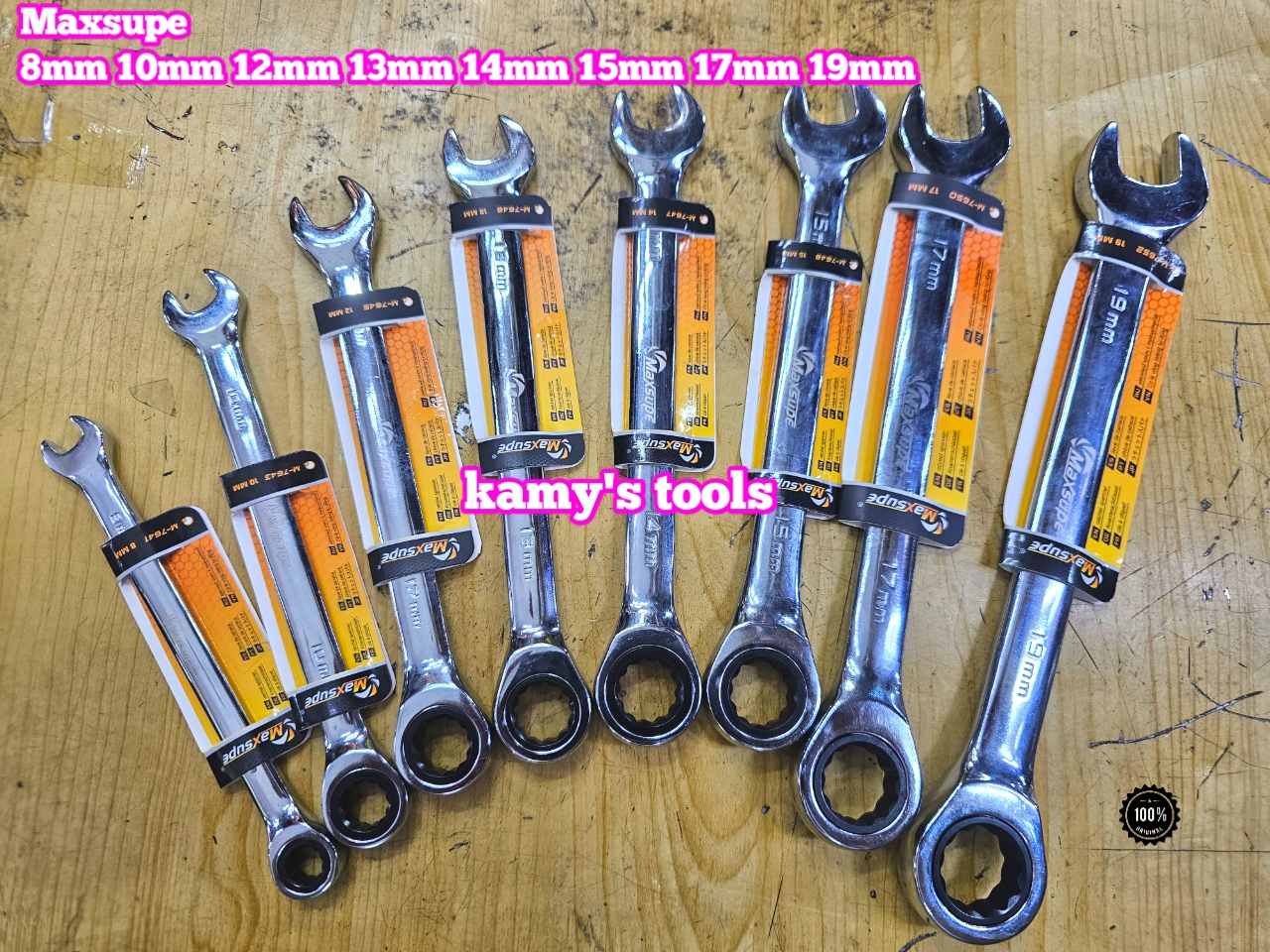 Cờ lê vòng miệng tự động Maxsupe 8mm 10mm 12mm 13mm 14mm 15mm 17mm 19mm M-7641 M-7643 M-7645 M-7646 M-7647 M-7648 M-7650 M-7652