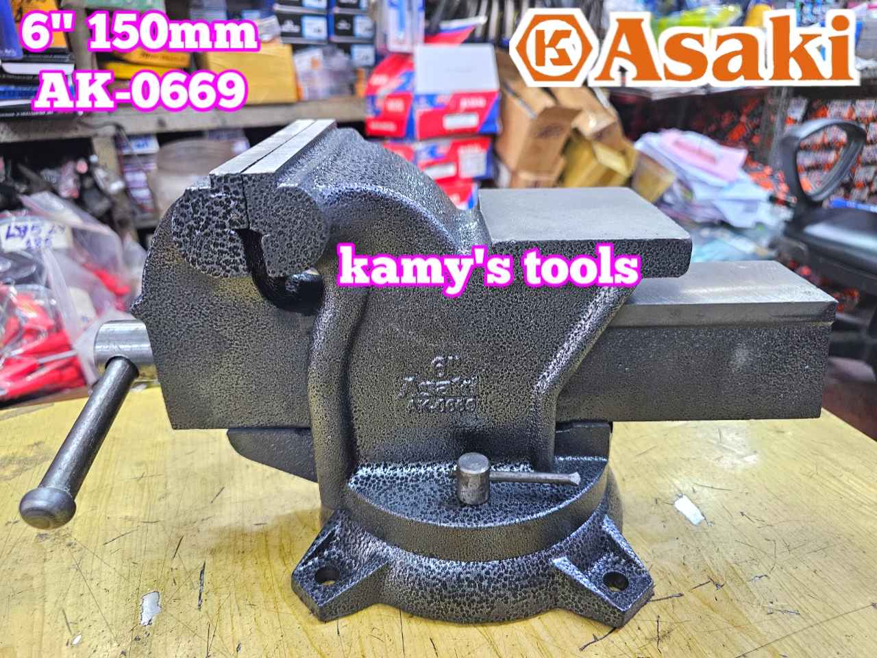 Ê tô bàn nguội Asaki 6 inch 150mm AK-0669