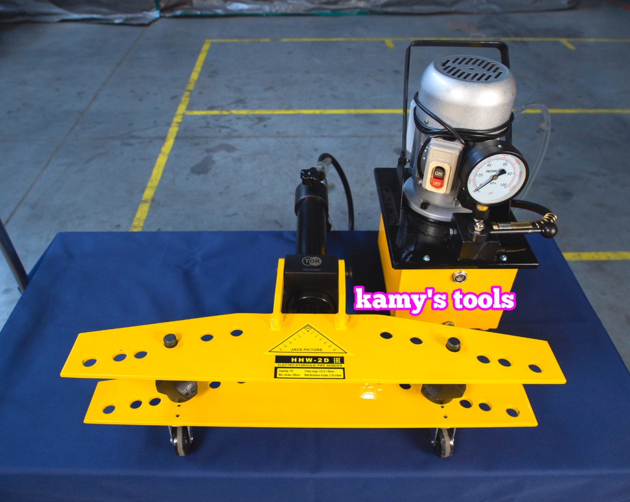 Máy uốn ống thủy lực điện 13 tấn TLP HHW-2D hành trình 250mm 21mm-60mm