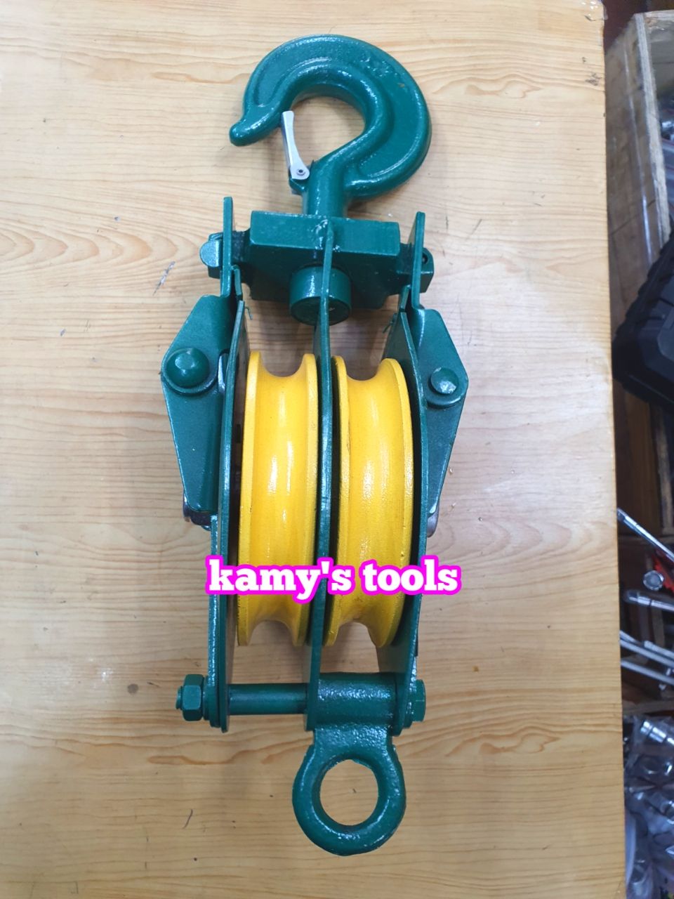 Ròng rọc đôi 2 tấn, puly sắt đôi 2 tấn 6 inch 150mm, puly 2 rãnh 2 tấn