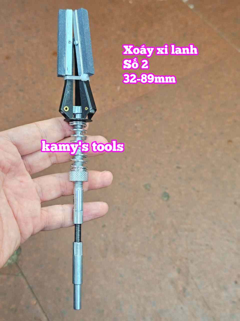 Dụng cụ doa mài xoáy lòng xy lanh động cơ 2 inch 32-89mm dài 230mm L+R+T và Bộ 3 đá mài (bán lẻ từng món)