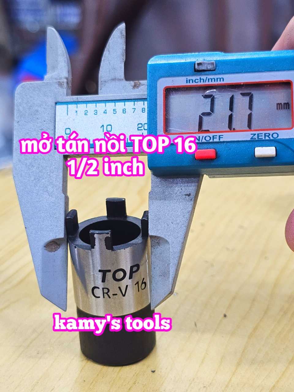 Dụng cụ mở tán nồi côn xe gắn máy 1/2 inch TOP 16mm 19mm 21mm đầu tuýp đầu khẩu mở nồi côn