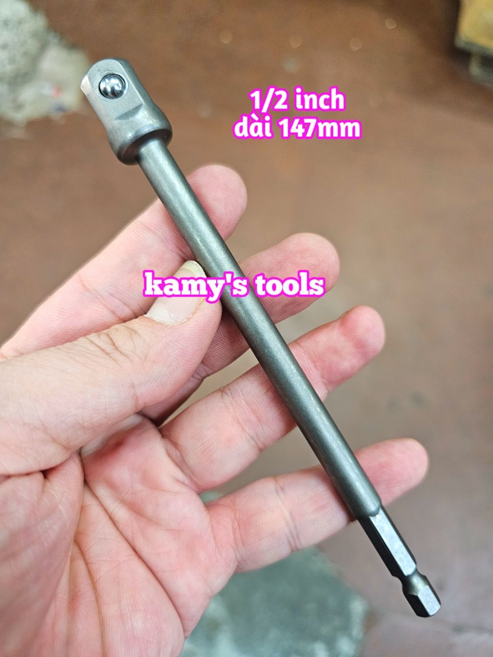 Đầu chuyển nối bắn vít lục giác sang bulong 1/2 inch dài 150mm