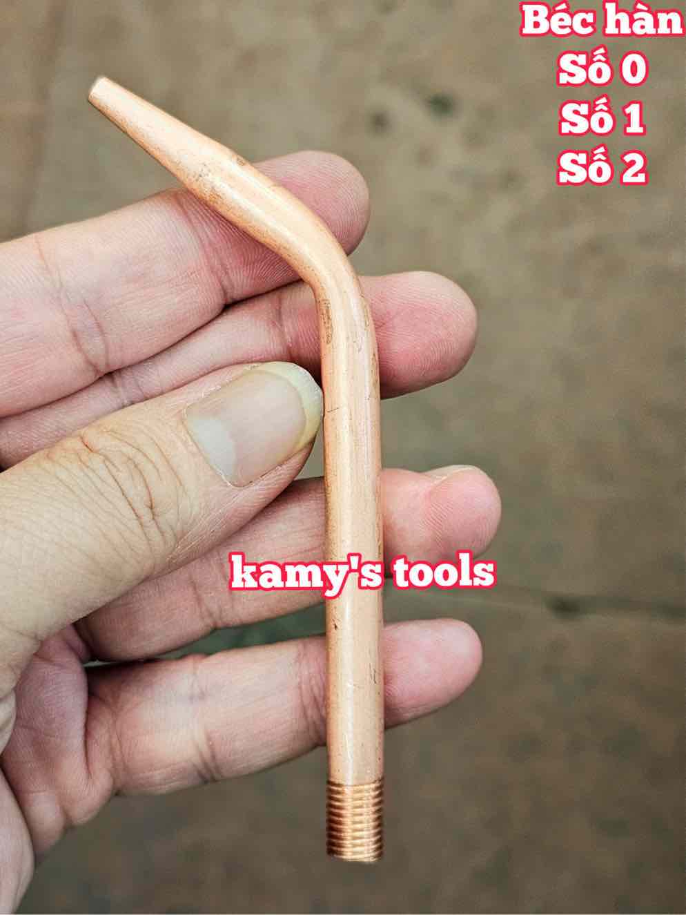 Béc hàn gió đá cổ cong dài 100mm số 0 số 1 số 2 Wetools WT-2500 WT-2501 WT-2502