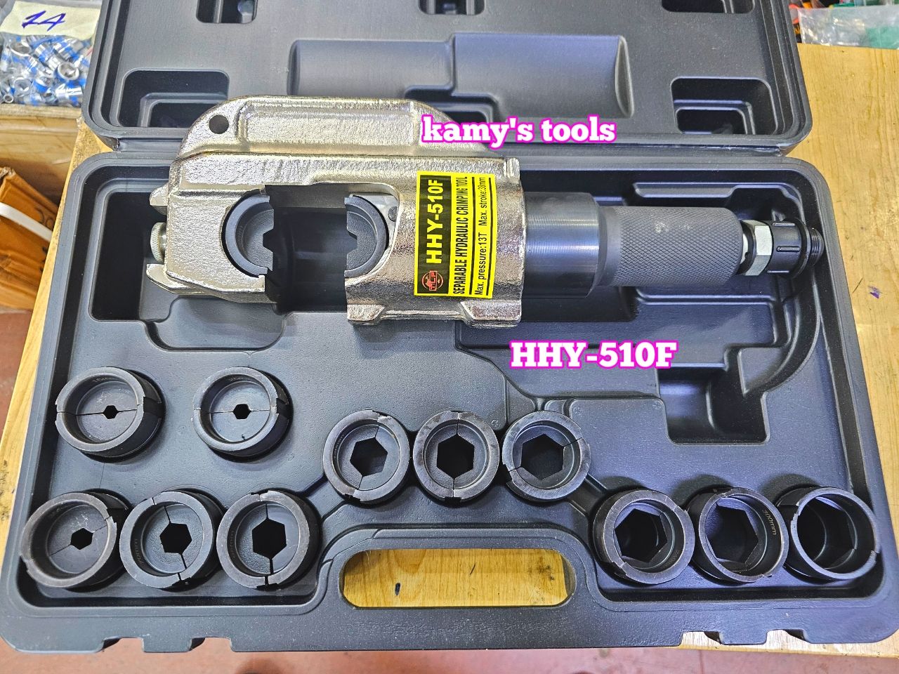 HHY-510F Đầu ép cos thủy lực TLP 16 tấn hành trình 38mm ép lục giác khuôn 16-400mm2