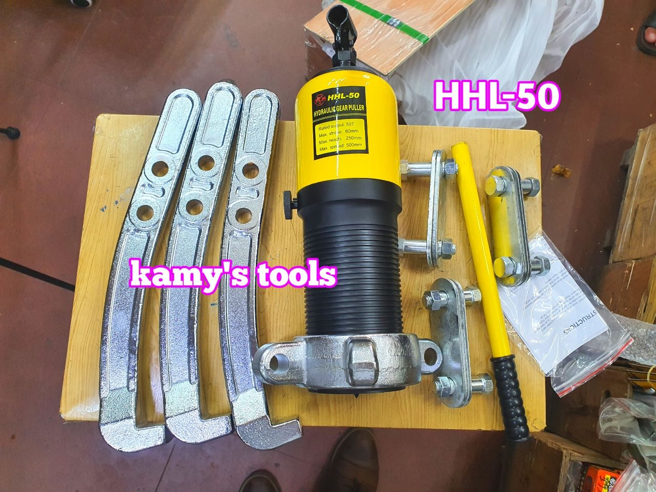 Cảo thủy lực 50 tấn TLP model HHL-50 mở 200-500mm, vam thủy lực 50 tấn