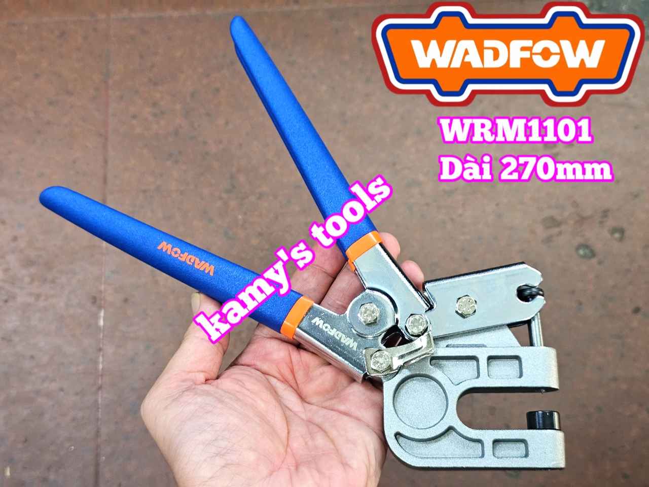 Kìm bấm đột lỗ cố định nối khung xương thạch cao Wadfow 11 inch WRM1101