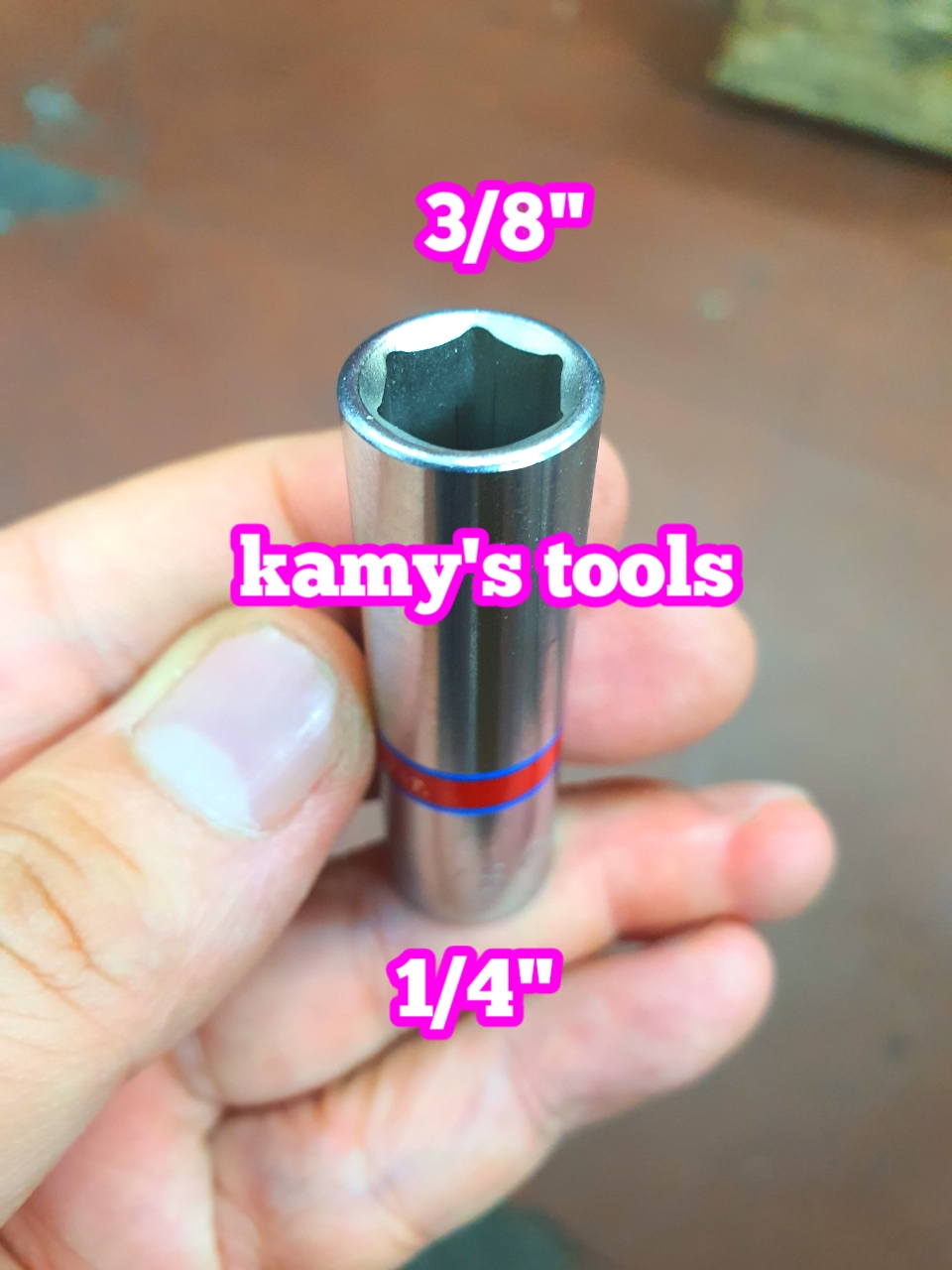 Đầu tuýp đầu khẩu lục giác 3/8 lỗ 1/4 Kingtony model 223512S