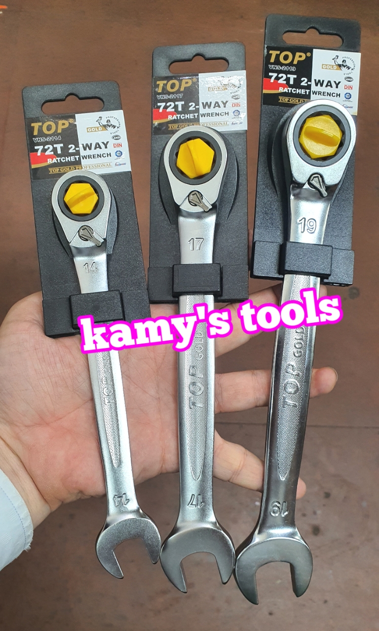 Cờ lê vòng miệng tự động đảo chiều 8-19mm Top