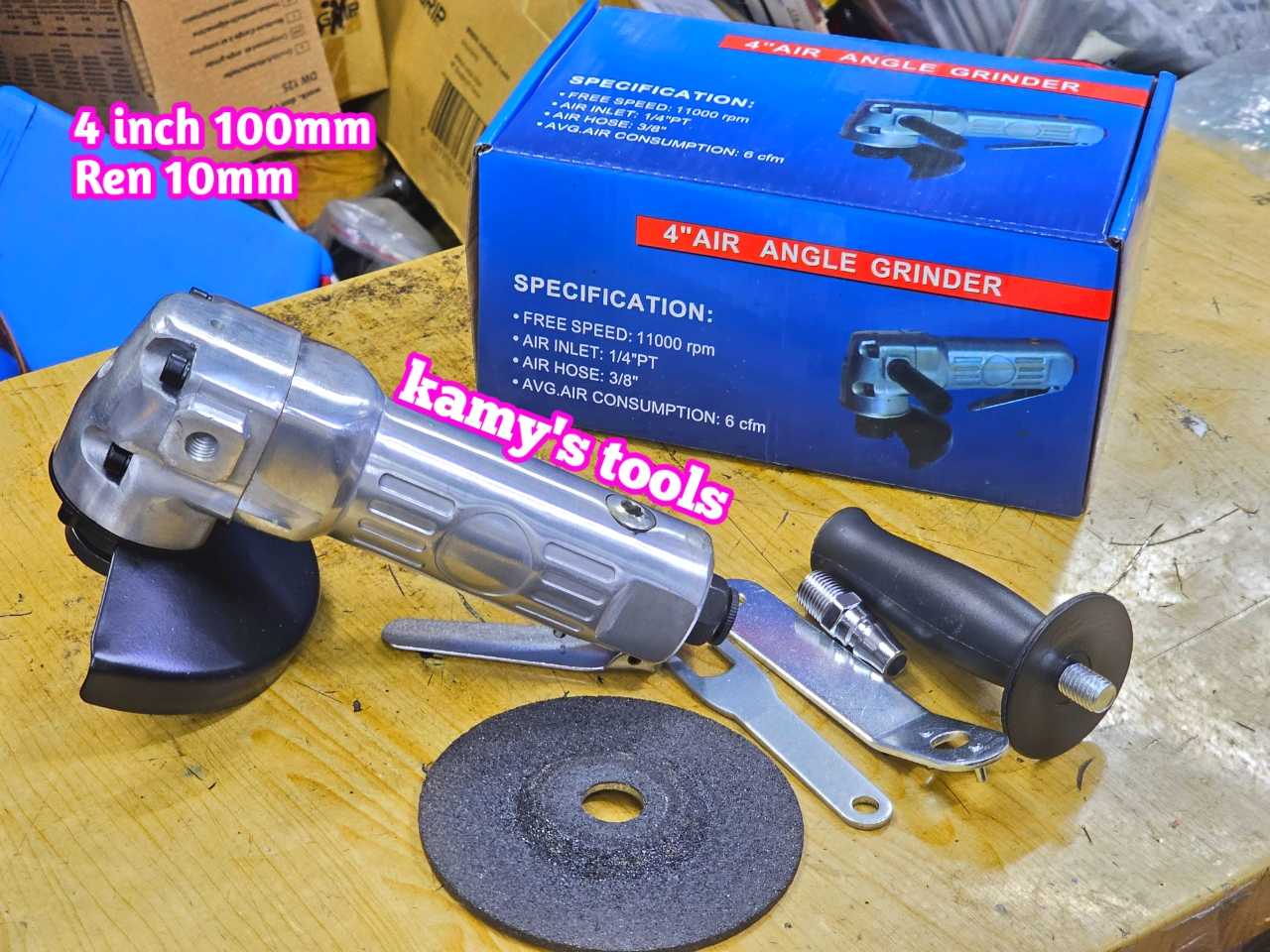 Máy mài góc bằng hơi khí nén 4 inch 100mm Wetools AAG-0410