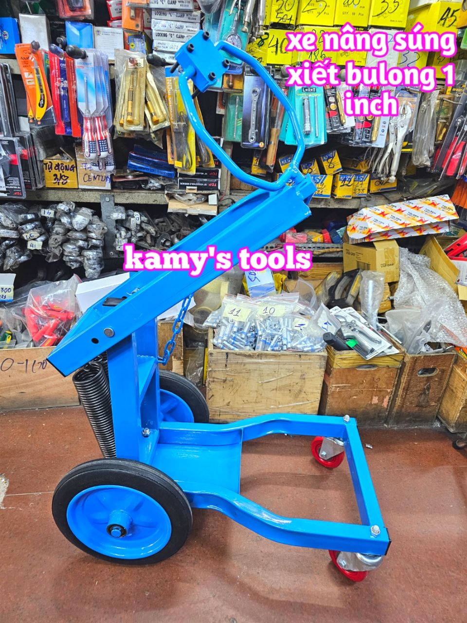 Xe nâng đỡ máy siết bắn bulong 1 inch kiểu lò xo WGC3090 kamytools